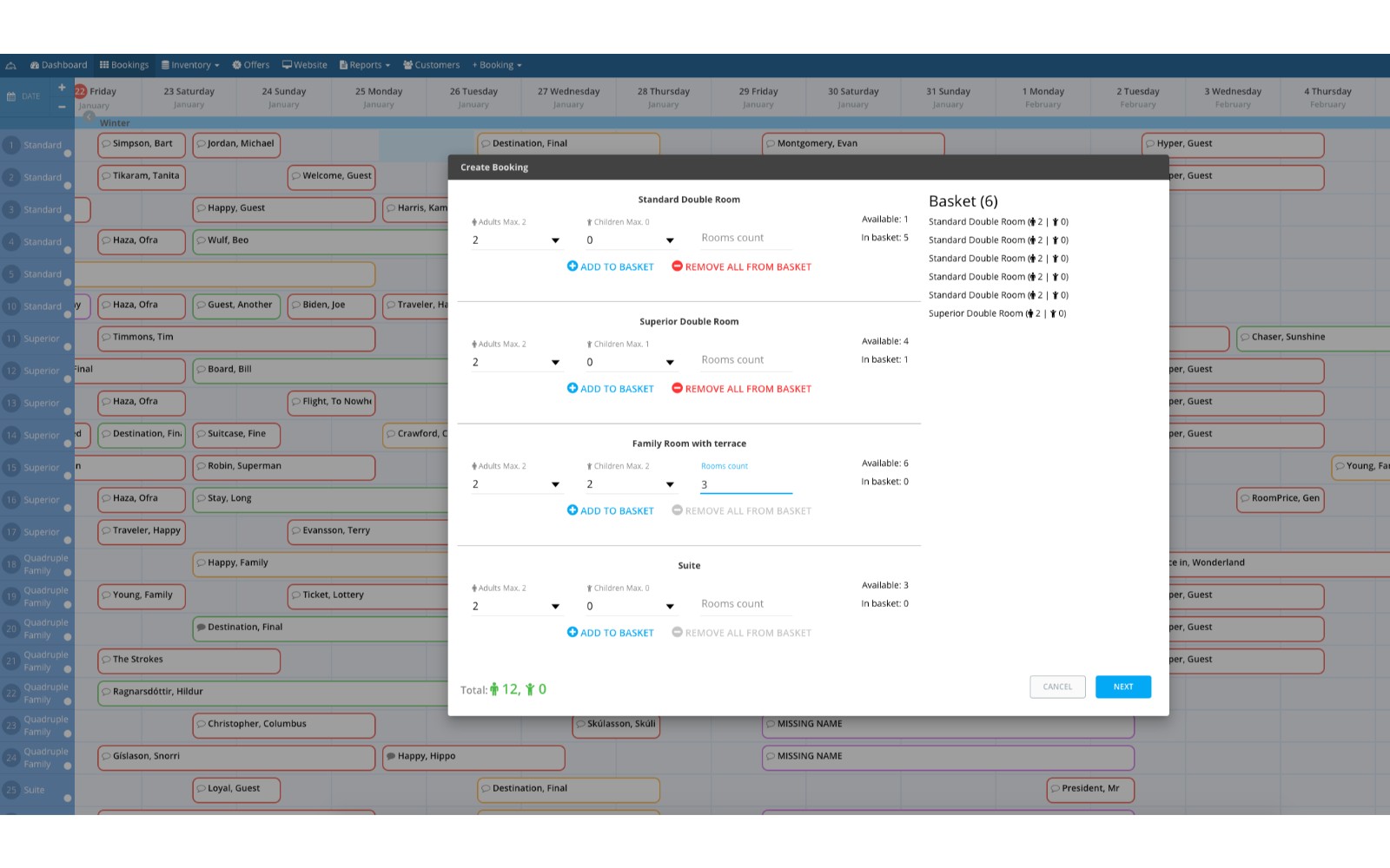 Booking Factory - Property Management System Screenshot